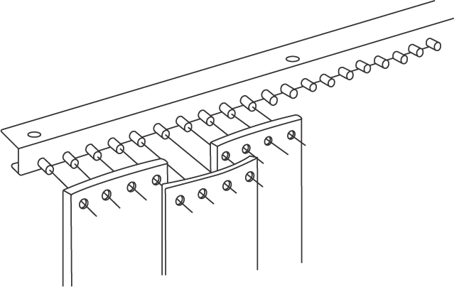 8" Strips 50% Overlap